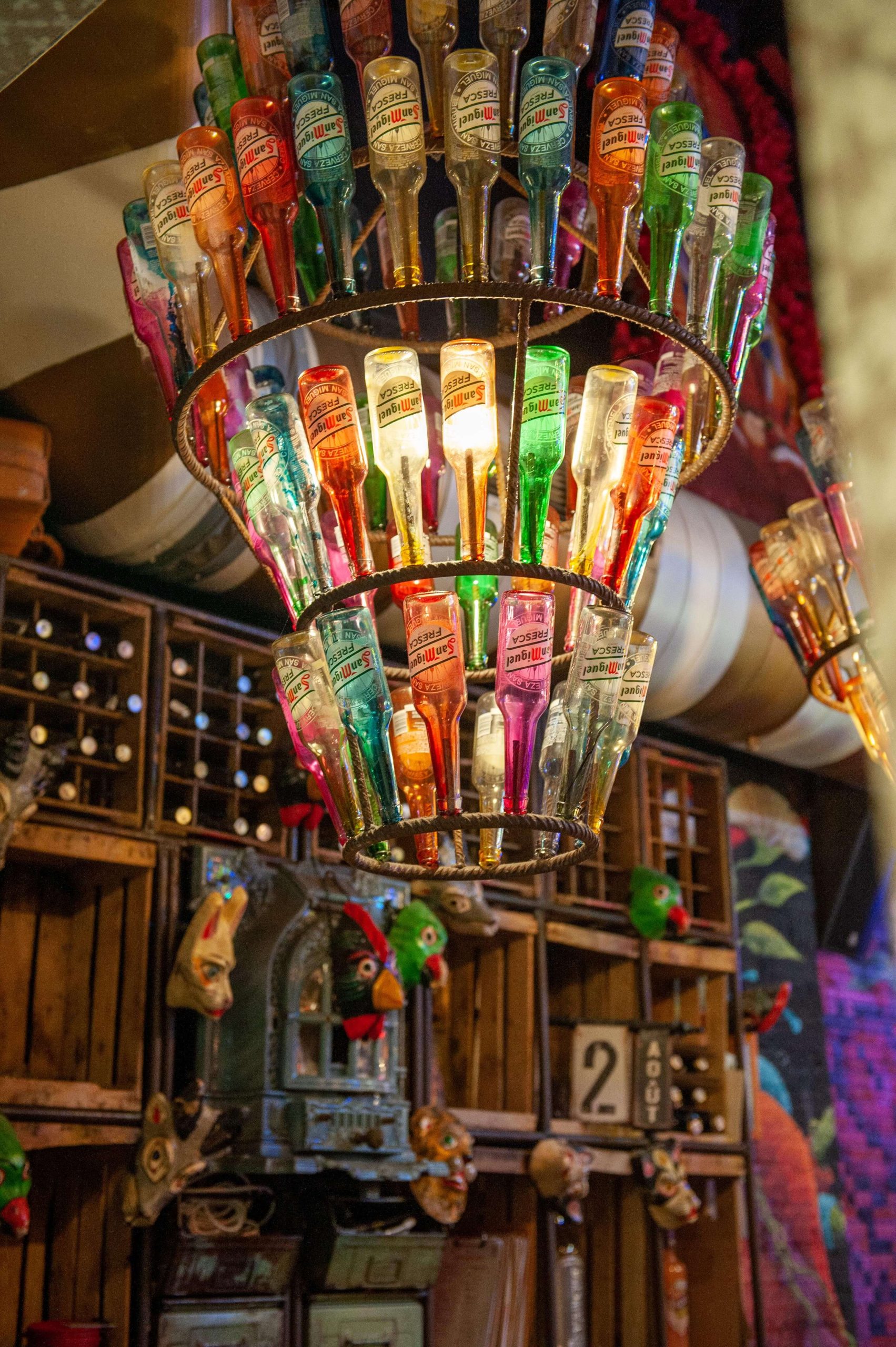 lampara de botellas